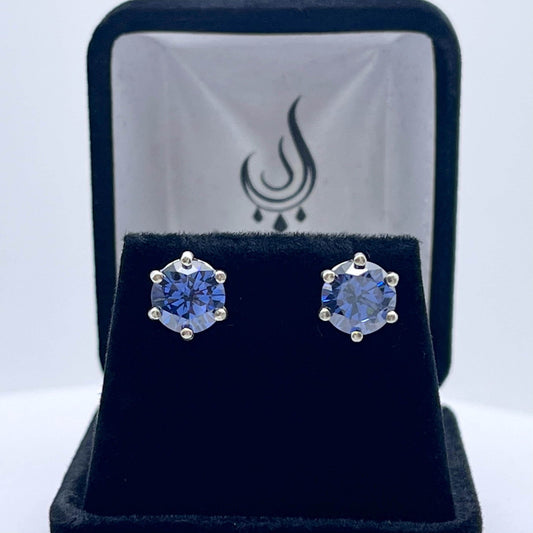 Beautiful 4ct Violet Blue Tanzanite Earrings Stud Sterling Silver Trending Jewelry Gift Tanzanite Jewelry Niece