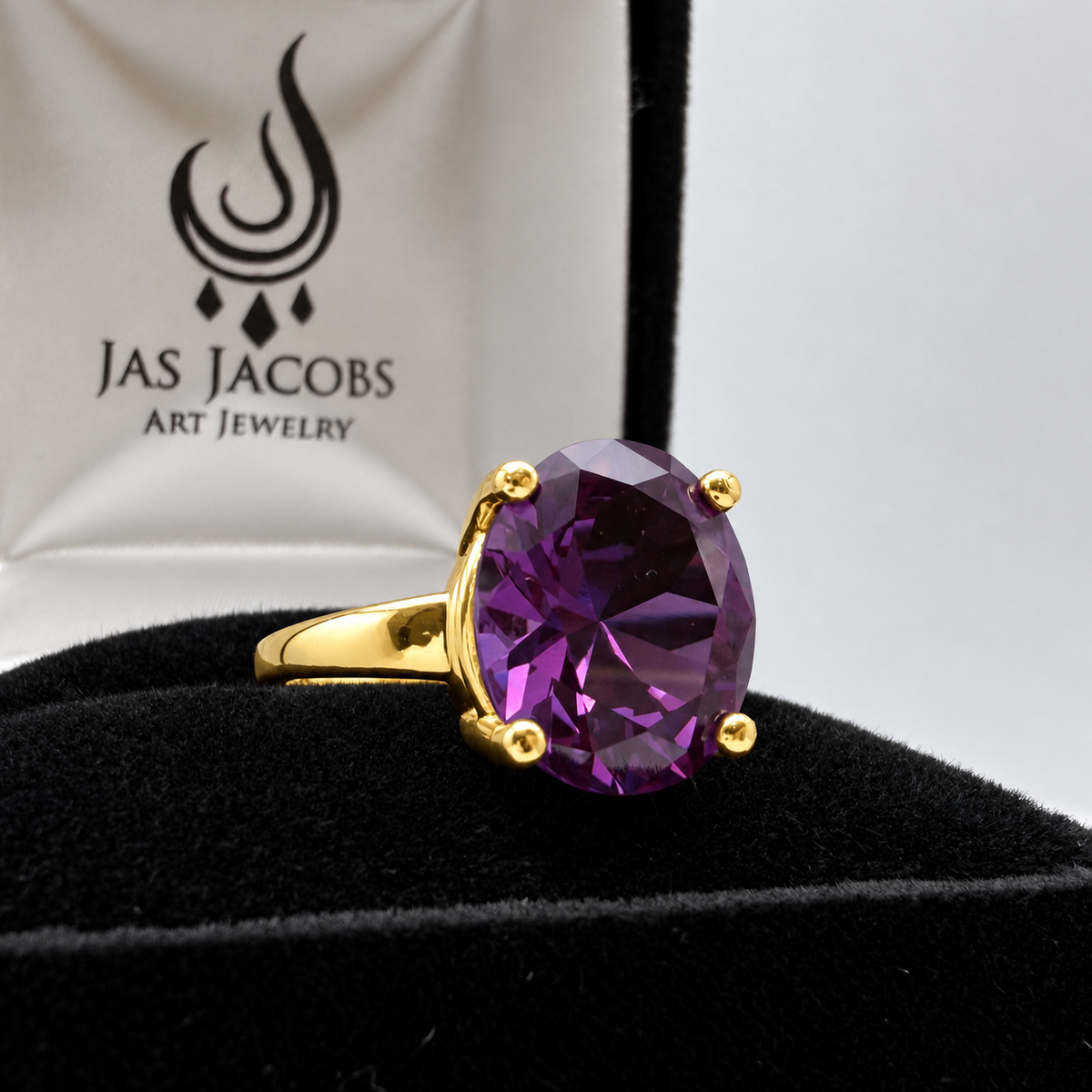 5ct Oval Color Change Alexandrite Sapphire Solitaire Ring