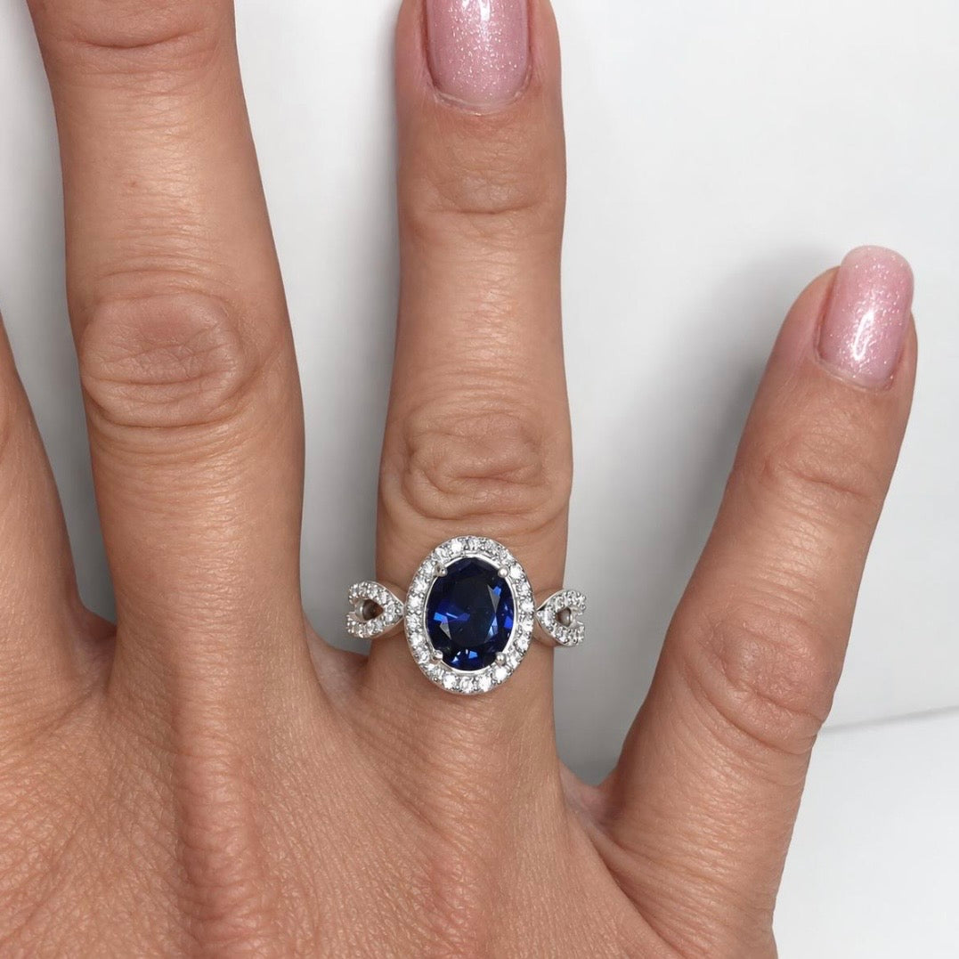 2.5ctw Sapphire infinity ring