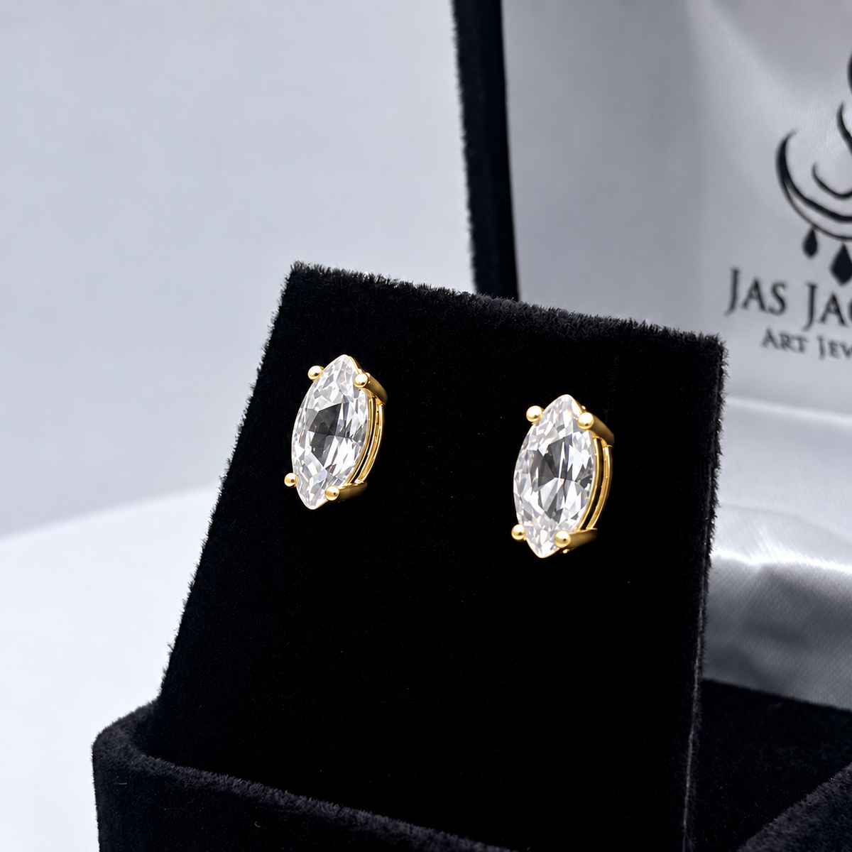 2ctw Marquise Cut Diamond Stud Earrings