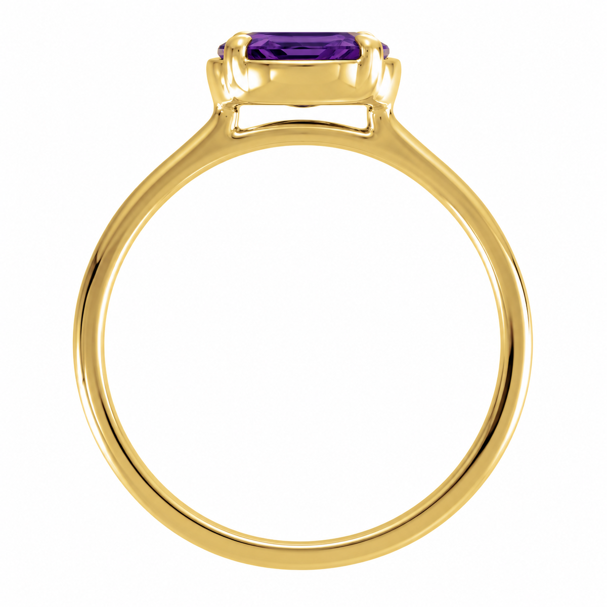 1.2ct Natural Oval Amethyst Ring