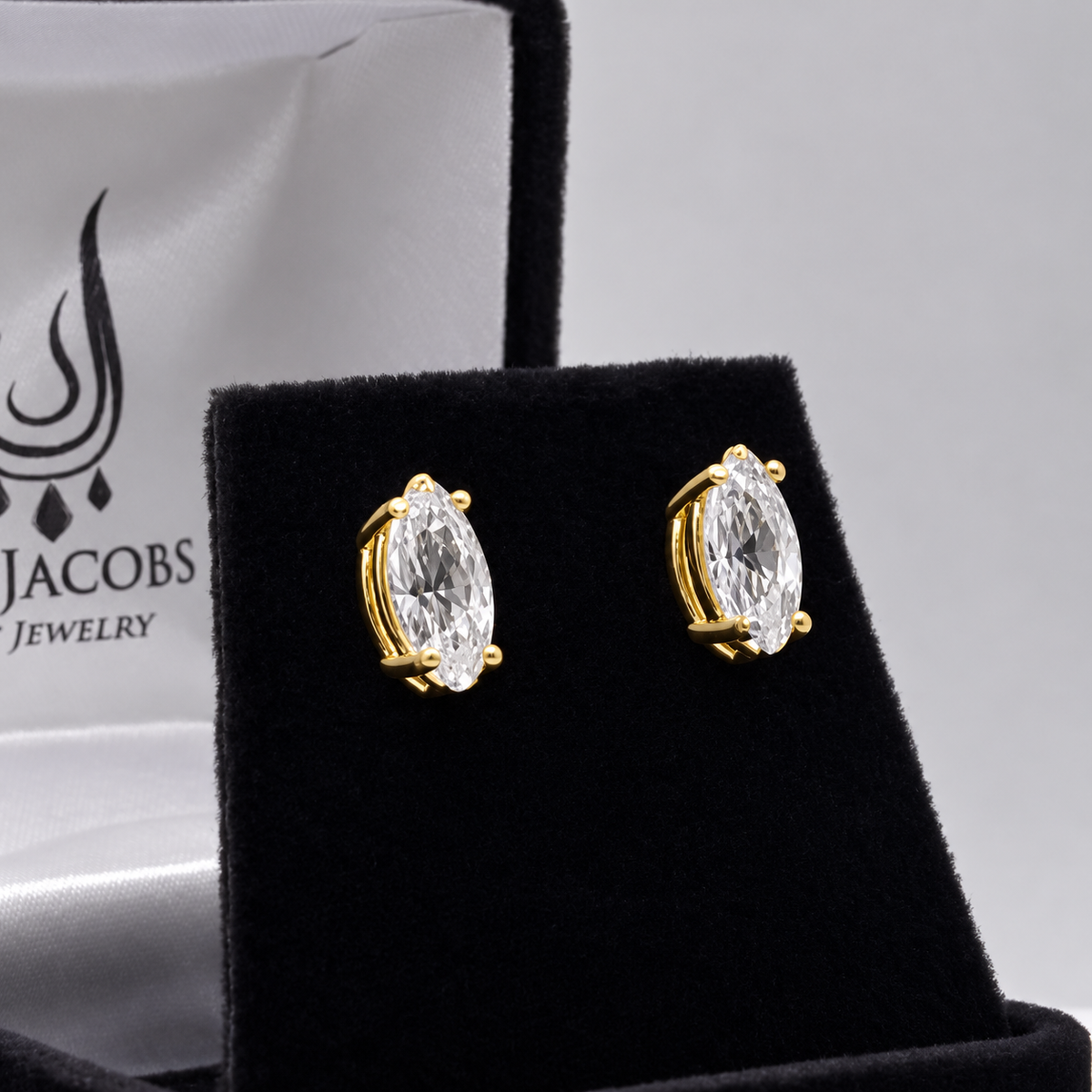2ctw Marquise Cut Diamond Stud Earrings