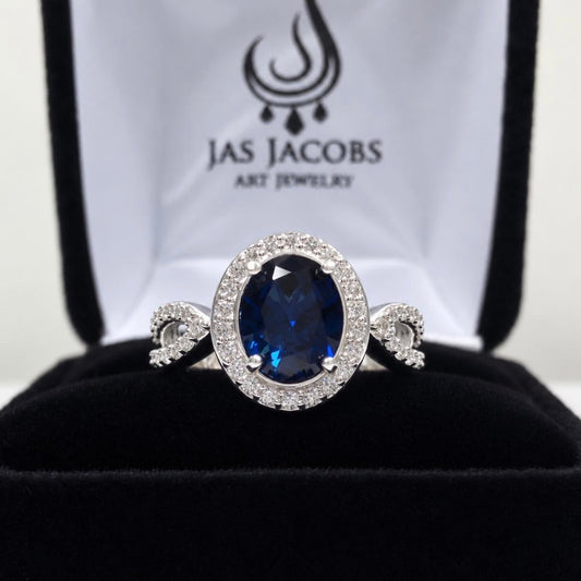 2.5ctw Sapphire infinity ring