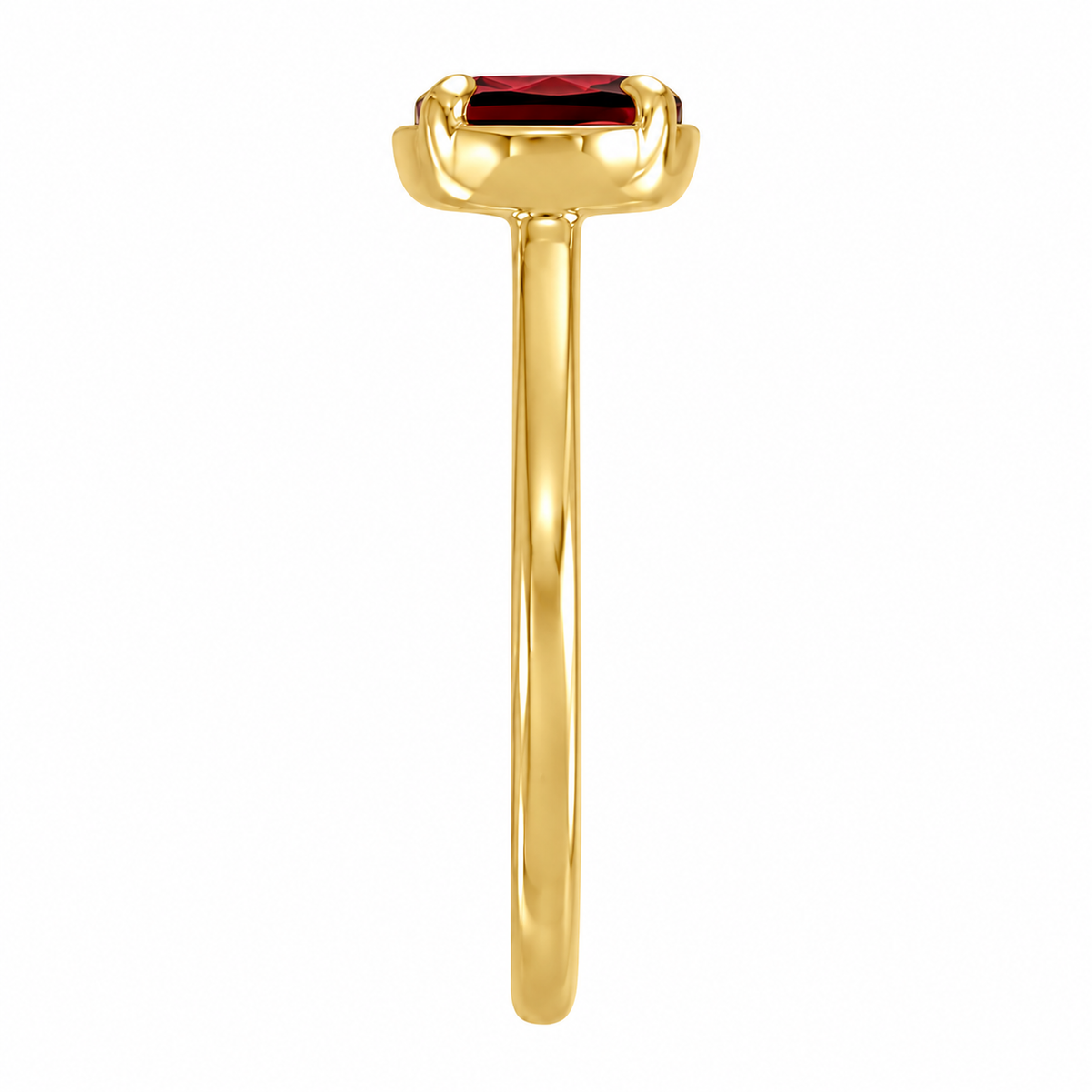 1.4ct Mozambique Garnet Ring | Modern Minimalist Solitaire