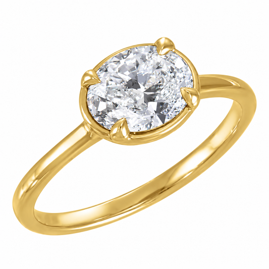 1.25ct Lab Grown Diamond East-West Oval Ring