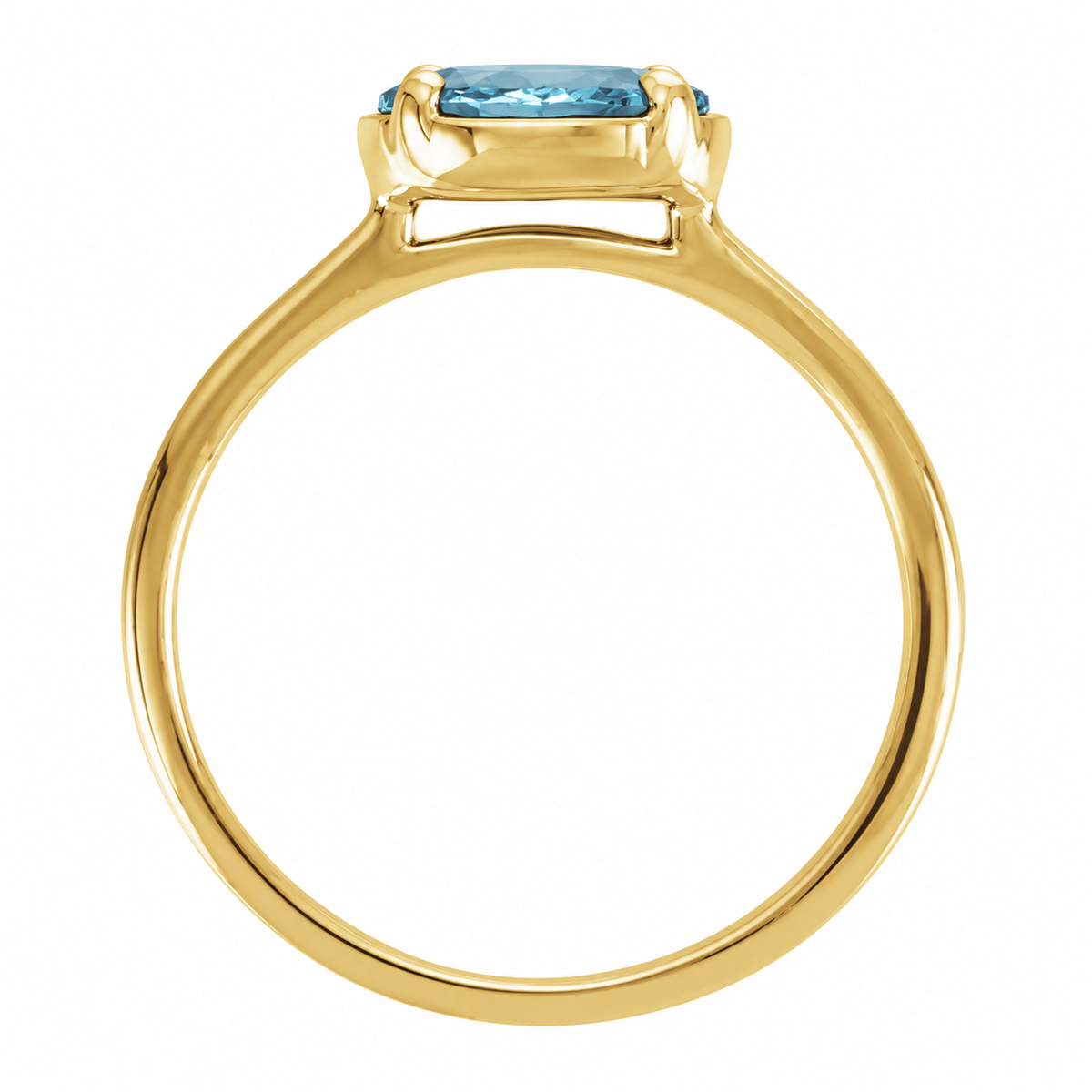 1.12ct Oval Natural Aquamarine Ring
