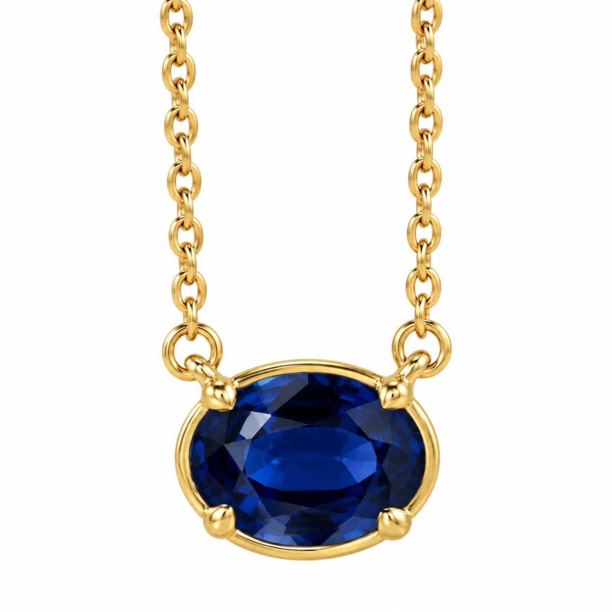 1.5ct Royal Blue Sapphire Necklace