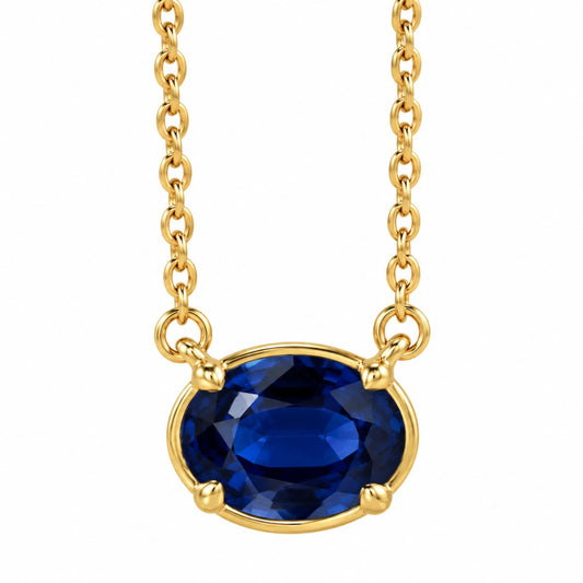 1.5ct Royal Blue Sapphire Necklace