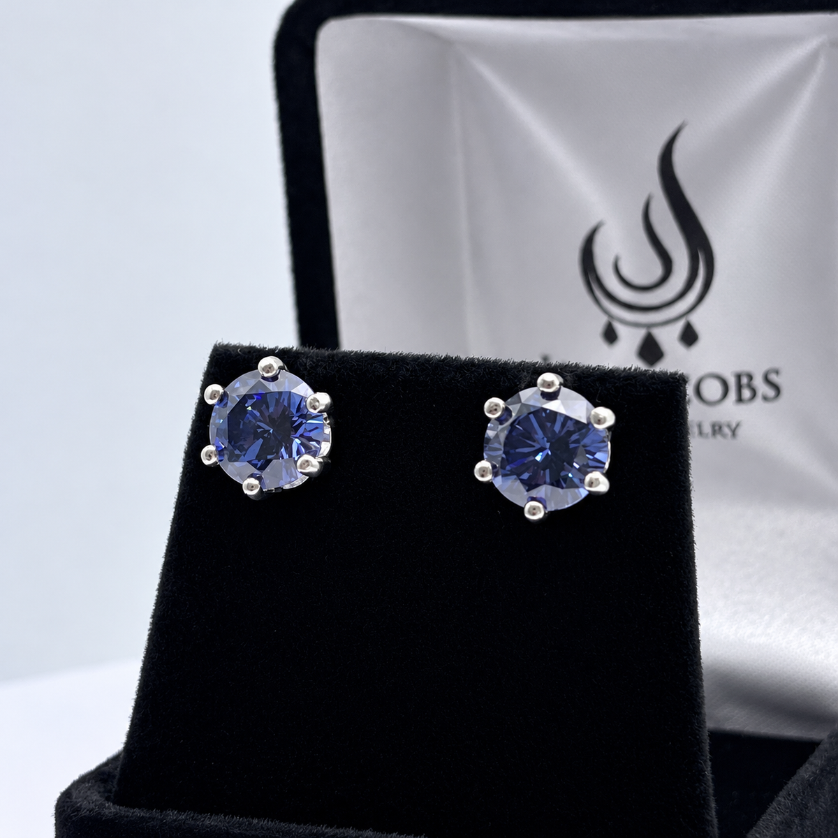 4ctw Round Tanzanite Six-Prong Stud Earrings