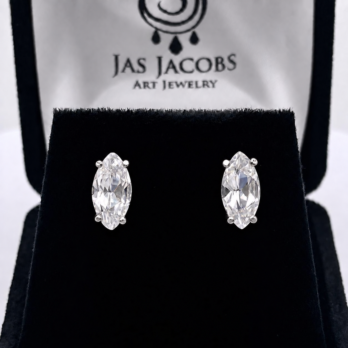 2ctw Marquise Cut Diamond Stud Earrings
