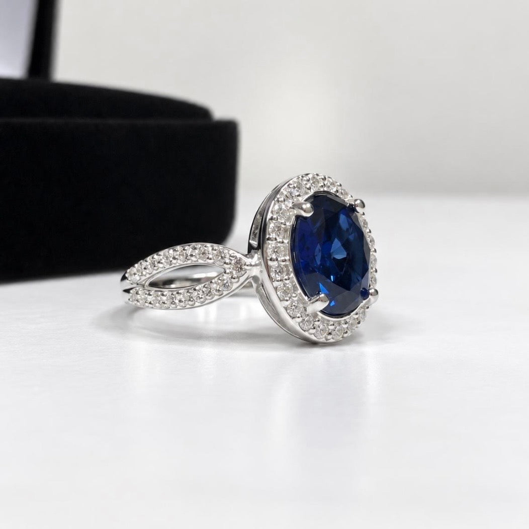 2.5ctw Sapphire infinity ring