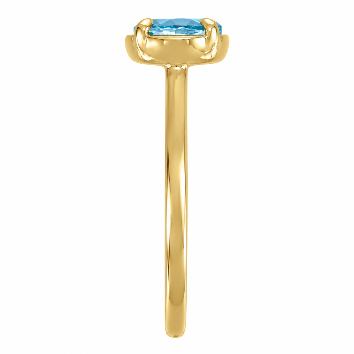 1.12ct Oval Natural Aquamarine Ring