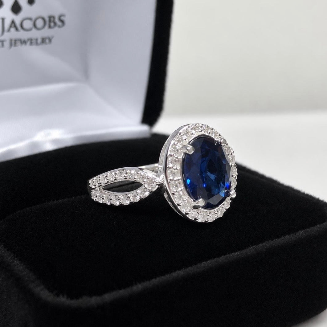 2.5ctw Sapphire infinity ring