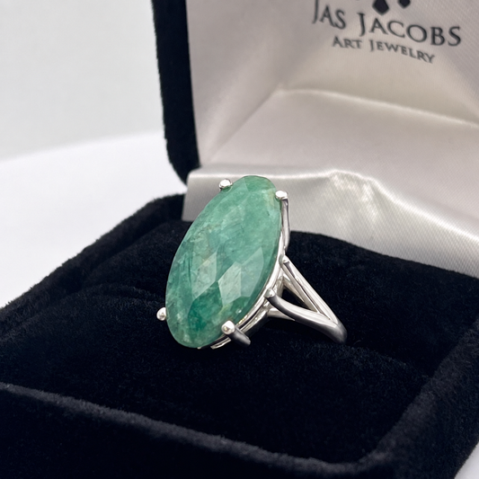 6ct Marquise Emerald Statement Ring