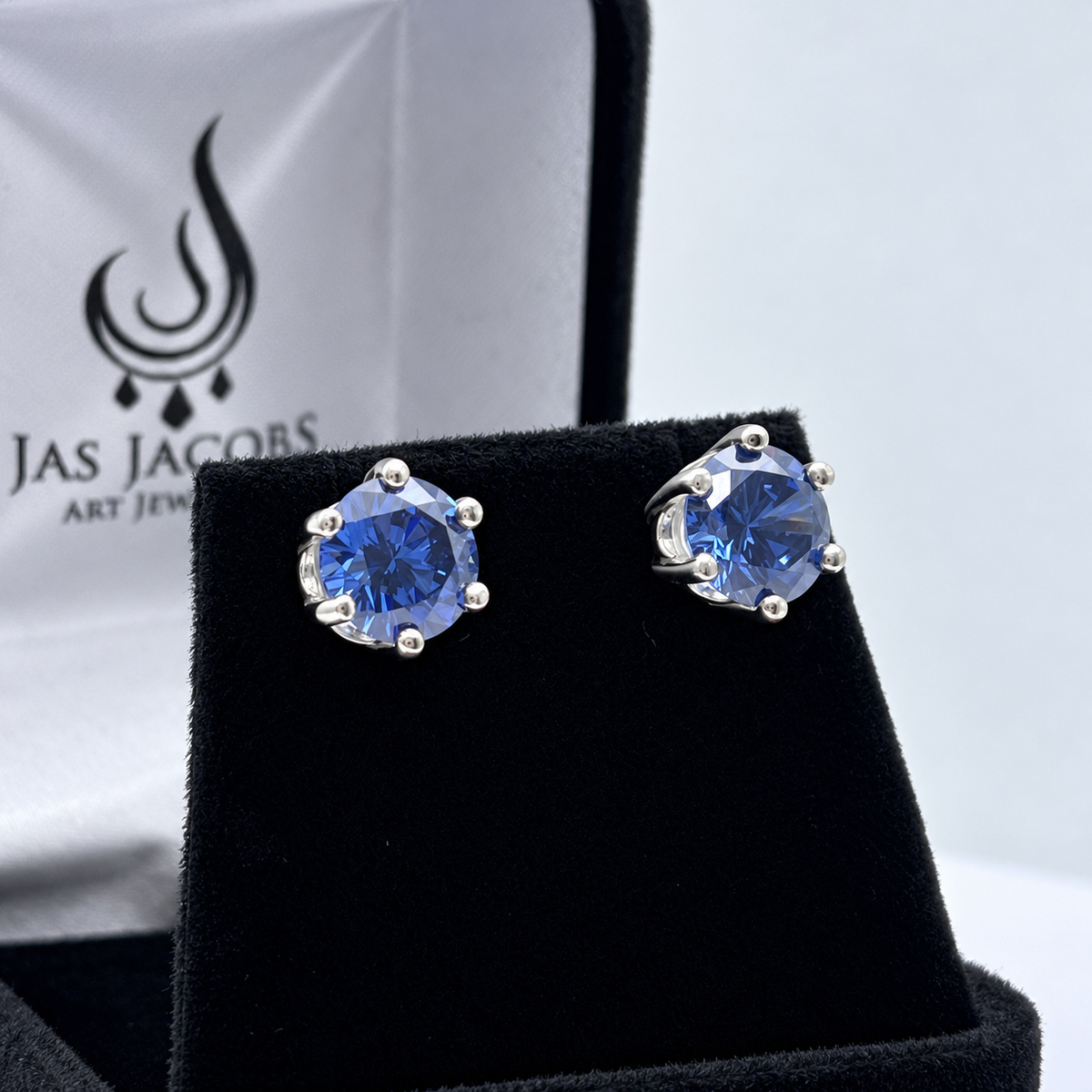 4ctw Round Tanzanite Six-Prong Stud Earrings