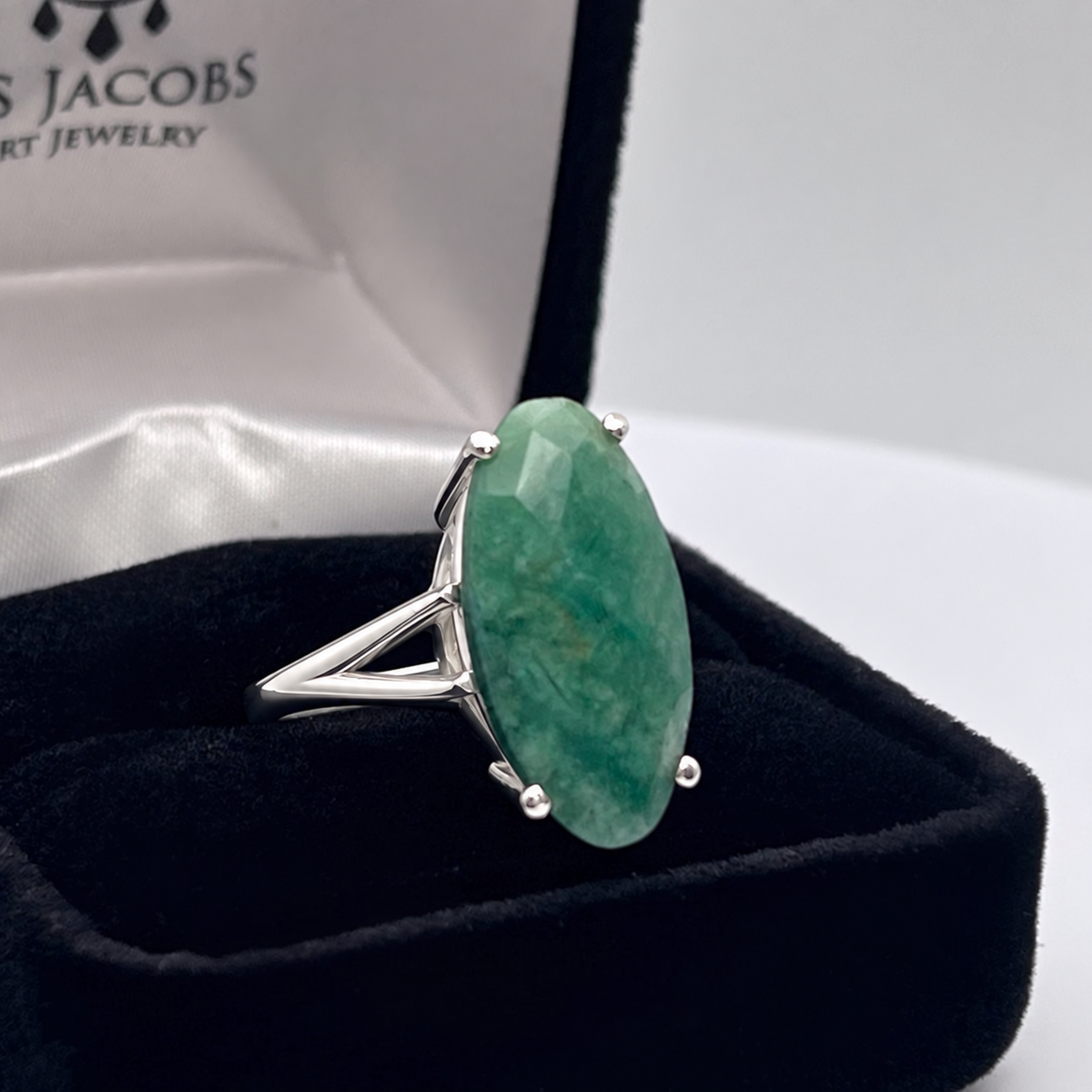 6ct Marquise Emerald Statement Ring