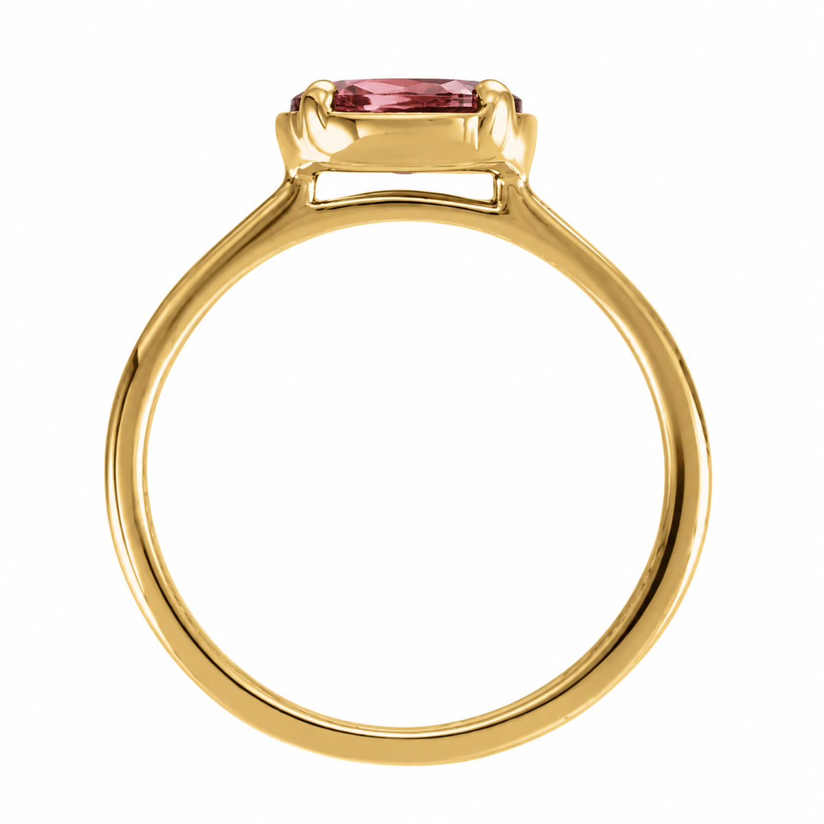 1.3ct Oval Cut Pink Tourmaline Solitaire Ring