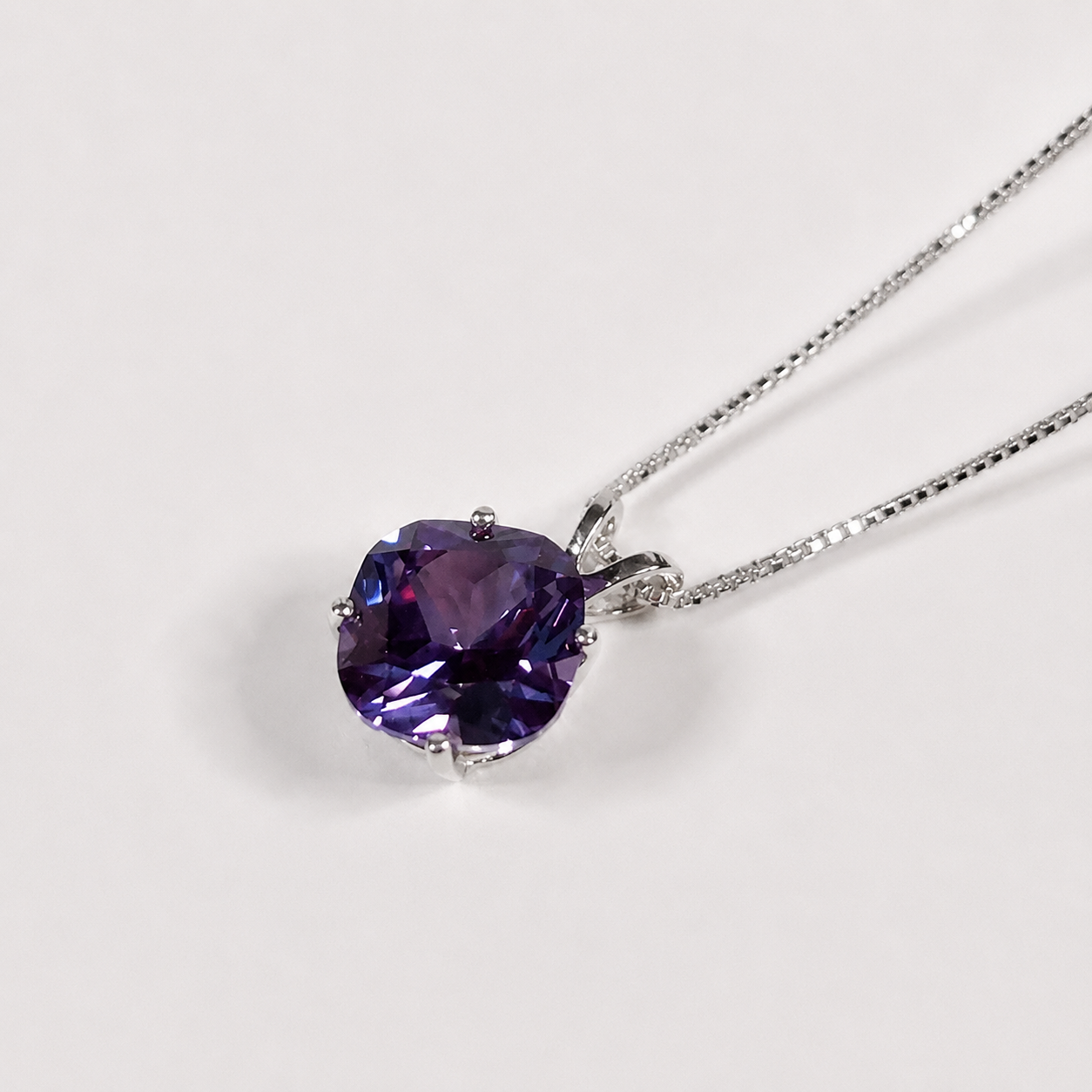 15ctw Cushion Cut Alexandrite Necklace & Earrings Set