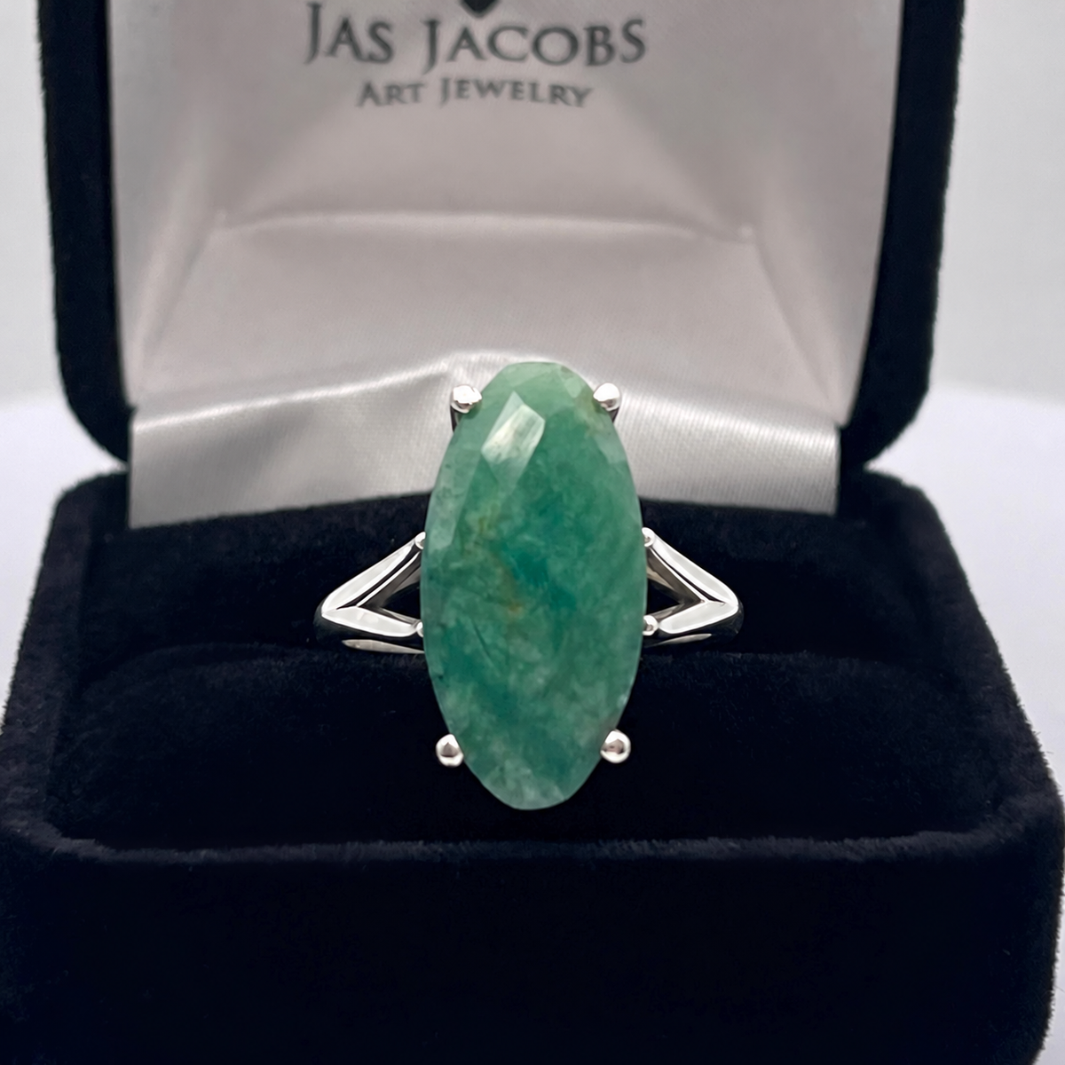 6ct Marquise Emerald Statement Ring