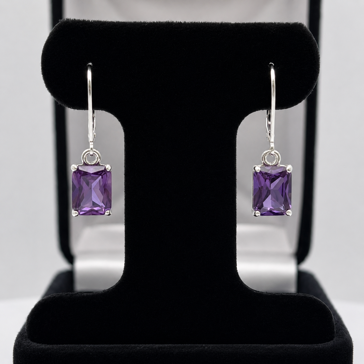 18 CTW Emerald Cut Alexandrite Sapphire Jewelry Set