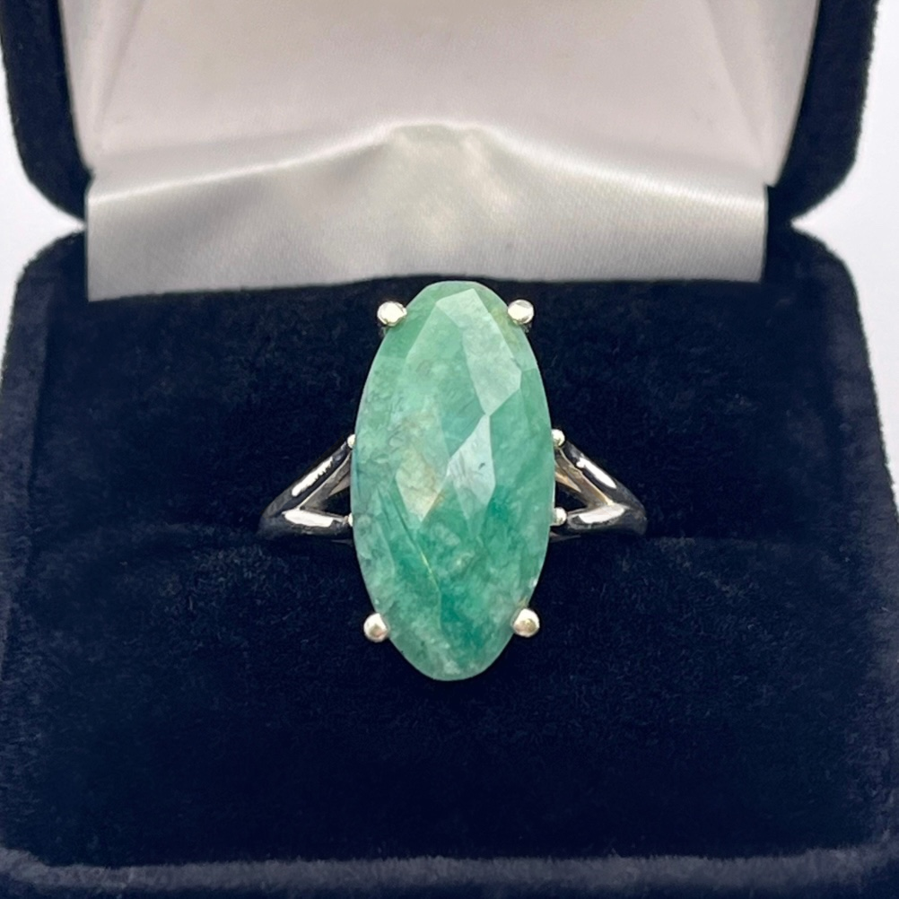 6ct Marquise Emerald Statement Ring