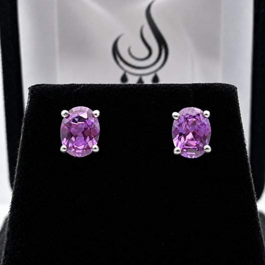 GORGEOUS 5ctw Alexandrite 14k Gold or 10k Gold or Sterling Oval Cut Stud Earrings Oval Alexandrite Stud Gemstone Jewelry Trending Stones