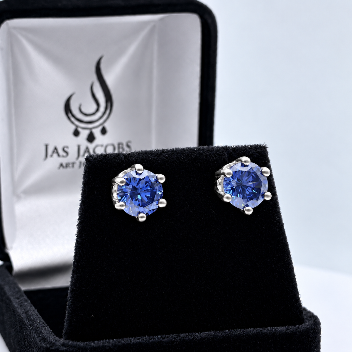 4ctw Round Tanzanite Six-Prong Stud Earrings