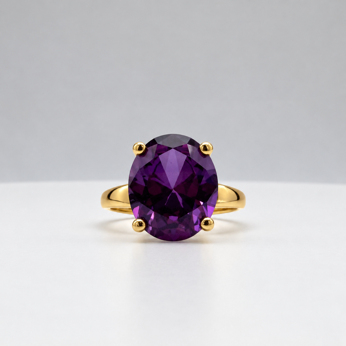 5ct Oval Color Change Alexandrite Sapphire Solitaire Ring