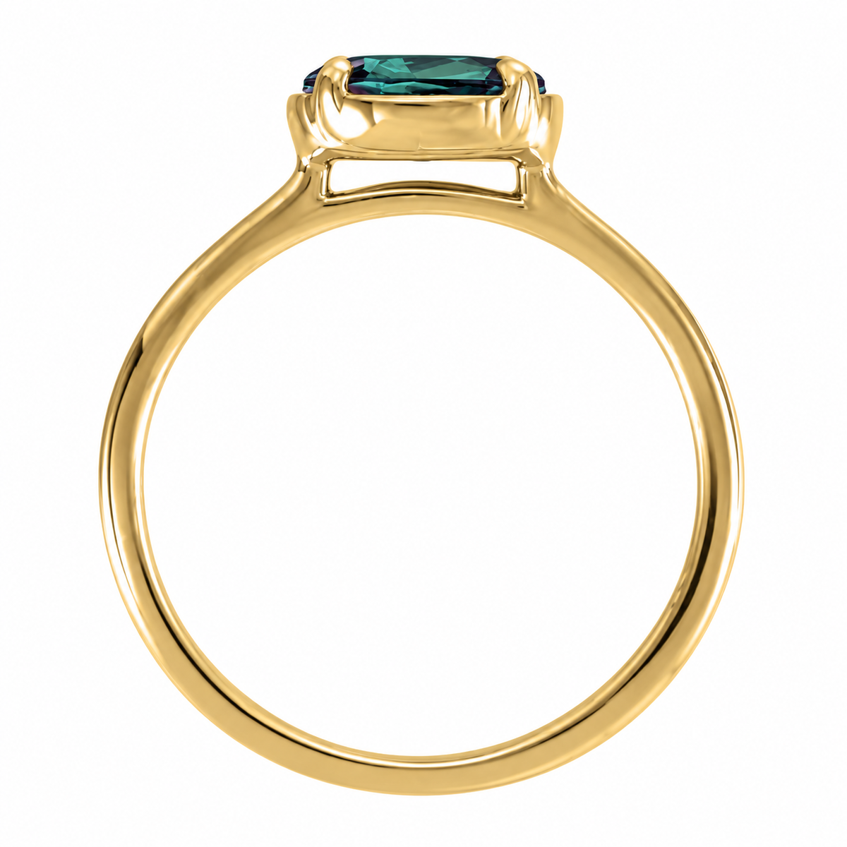 1.5ct Oval Color Change Alexandrite Solitaire Ring