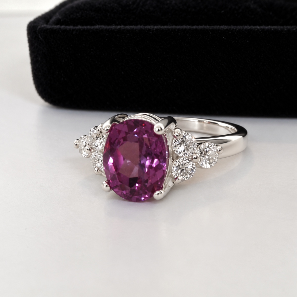 3.78ctw Color Change Alexandrite Sapphire Victorian Style Ring