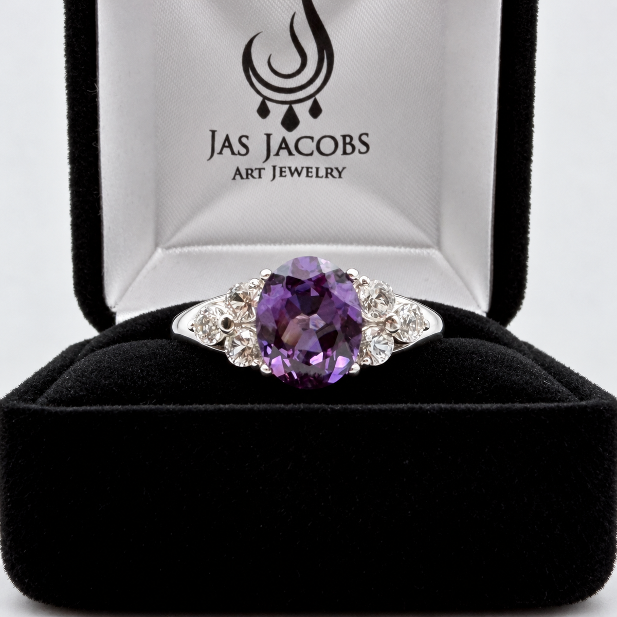 3.78ctw Color Change Alexandrite Sapphire Victorian Style Ring