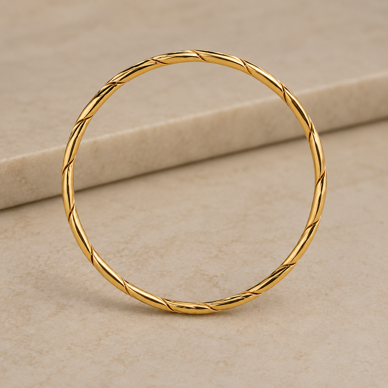 14K Yellow Gold Filled Twisted Infinity Ring | Dainty Stackable Gold Band for Women