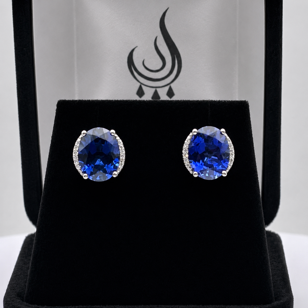 4ctw Diamond and Sapphire Earrings