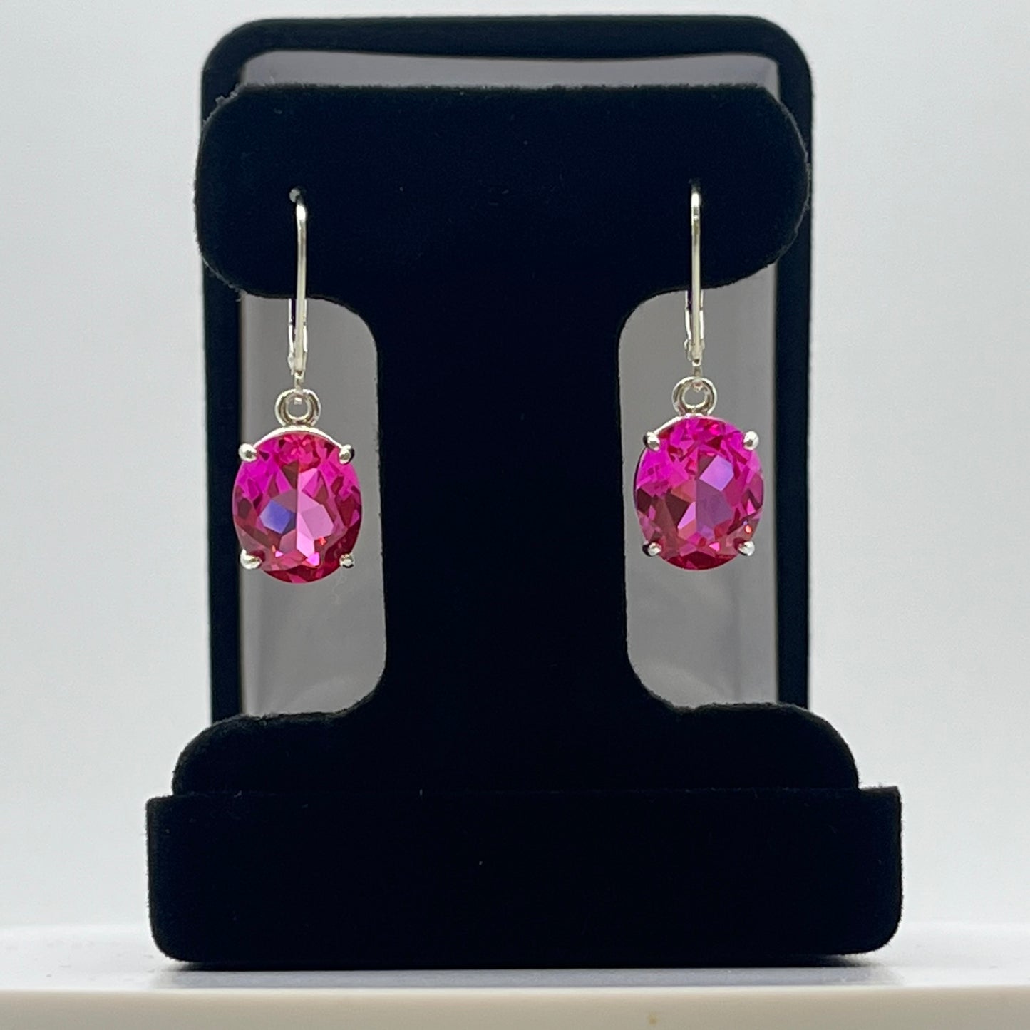 BEAUTIFUL 4ctw Pear Cut London Blue Spinel Earrings December Birthstone Jewelry Gift