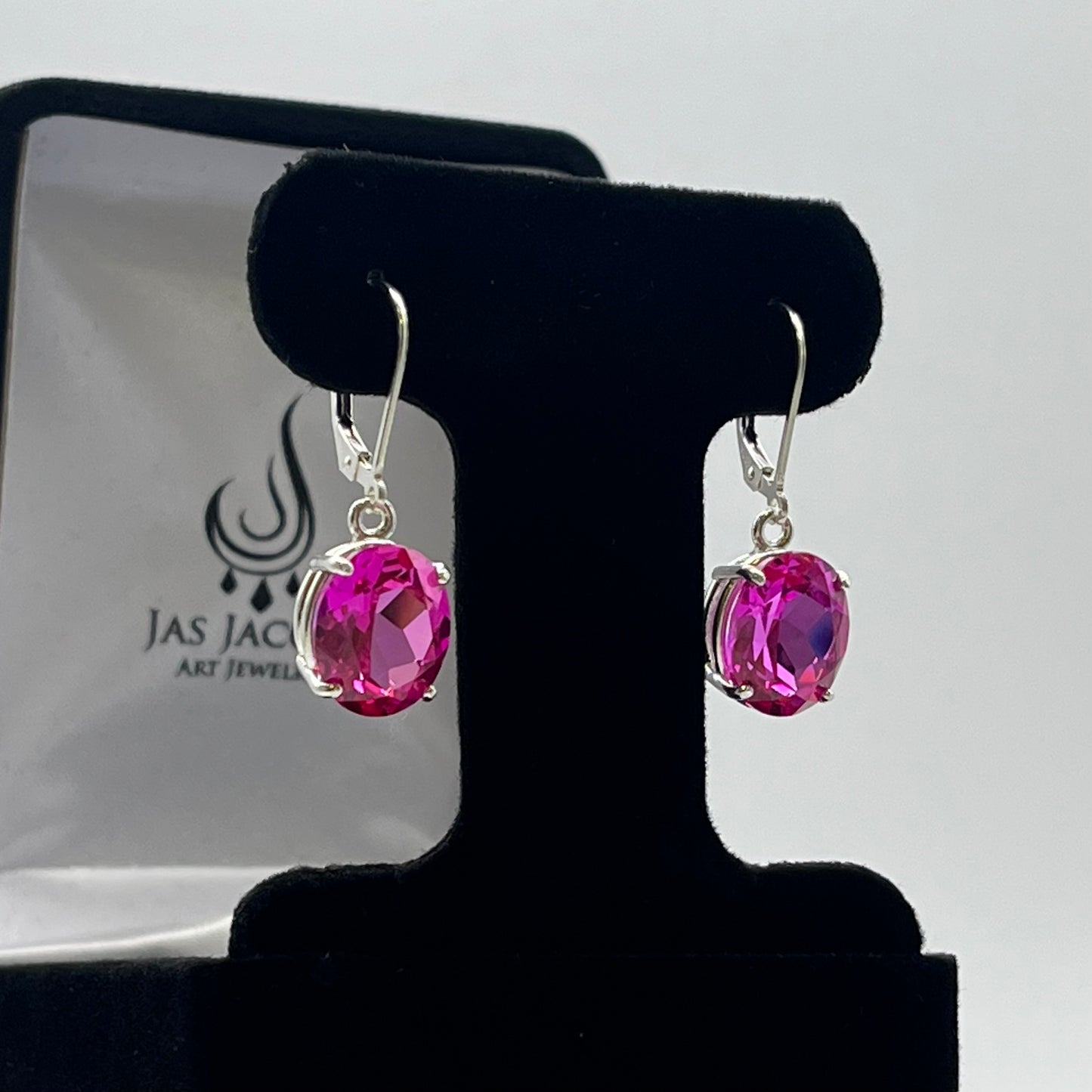 BEAUTIFUL 4ctw Pear Cut London Blue Spinel Earrings December Birthstone Jewelry Gift