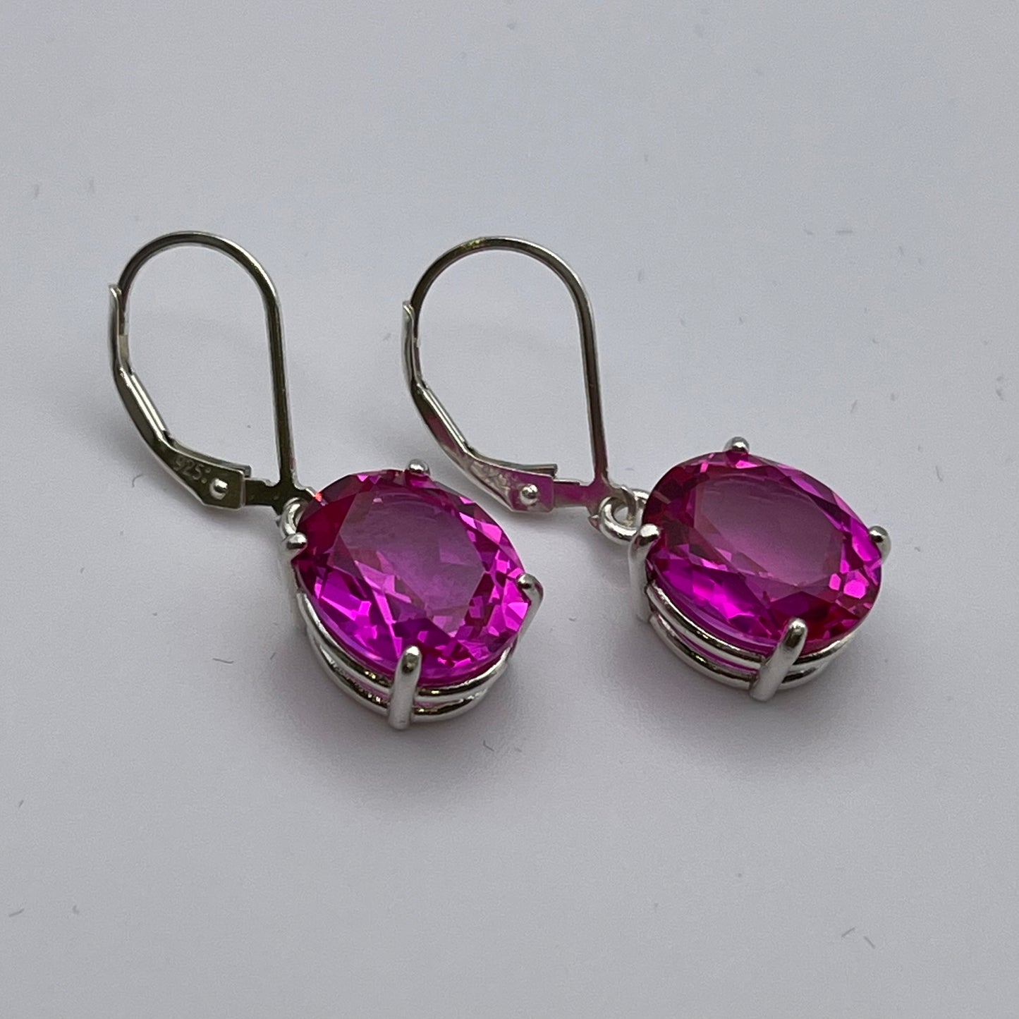 BEAUTIFUL 4ctw Pear Cut London Blue Spinel Earrings December Birthstone Jewelry Gift