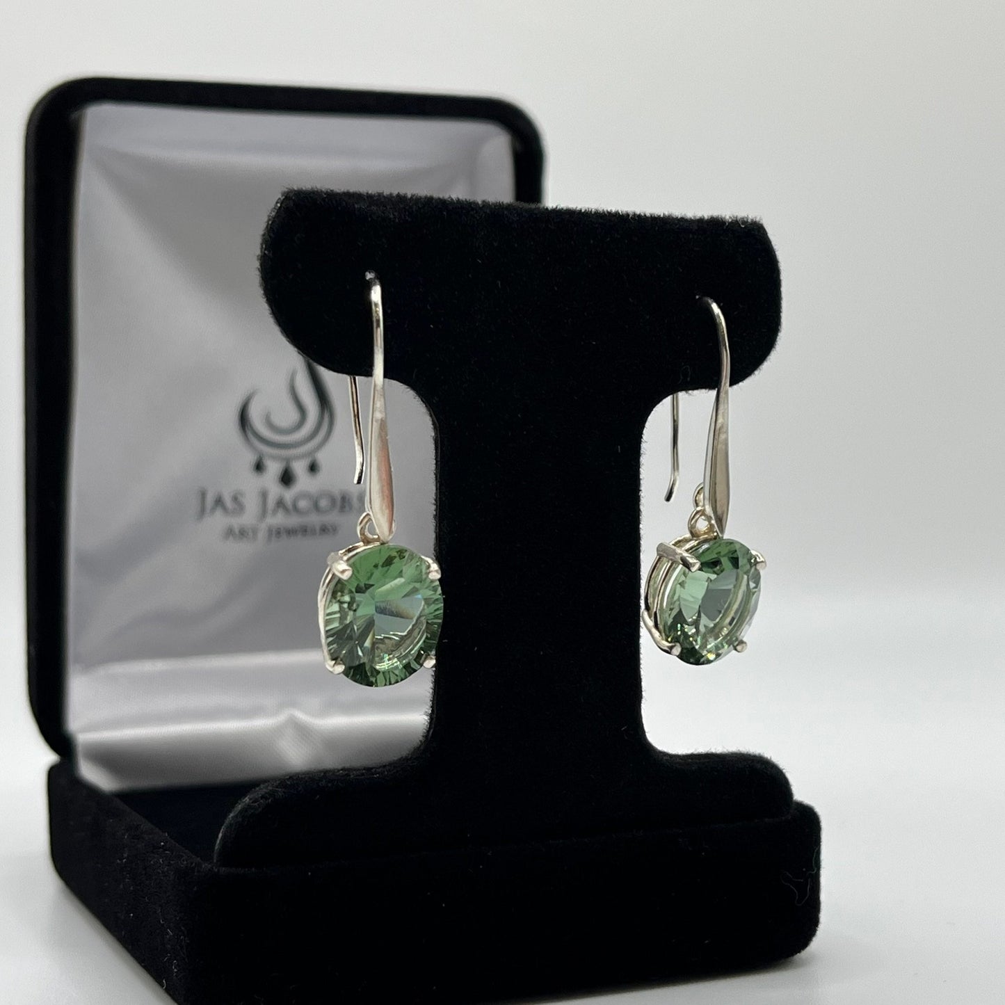 Gorgeous 9ctw Natural Green Quartz Earrings Sterling Silver Oval Cut Green Amethyst Trending Jewelry Gift