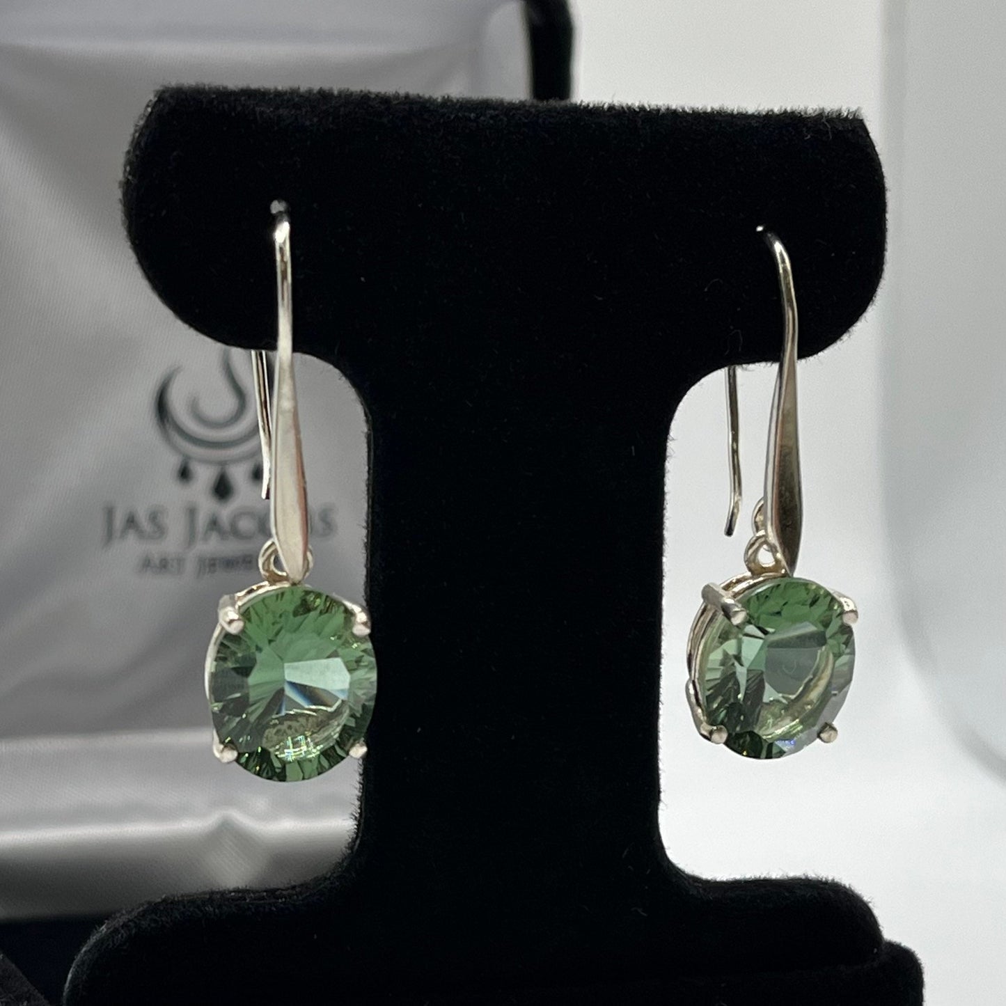 Gorgeous 9ctw Natural Green Quartz Earrings Sterling Silver Oval Cut Green Amethyst Trending Jewelry Gift