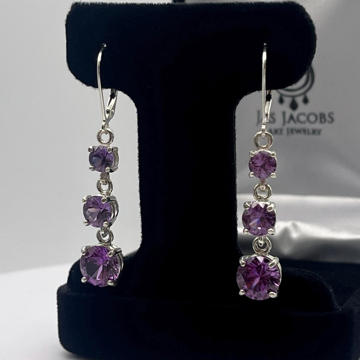 Gorgeous 5ctw Alexandrite Earrings in Sterling Silver
