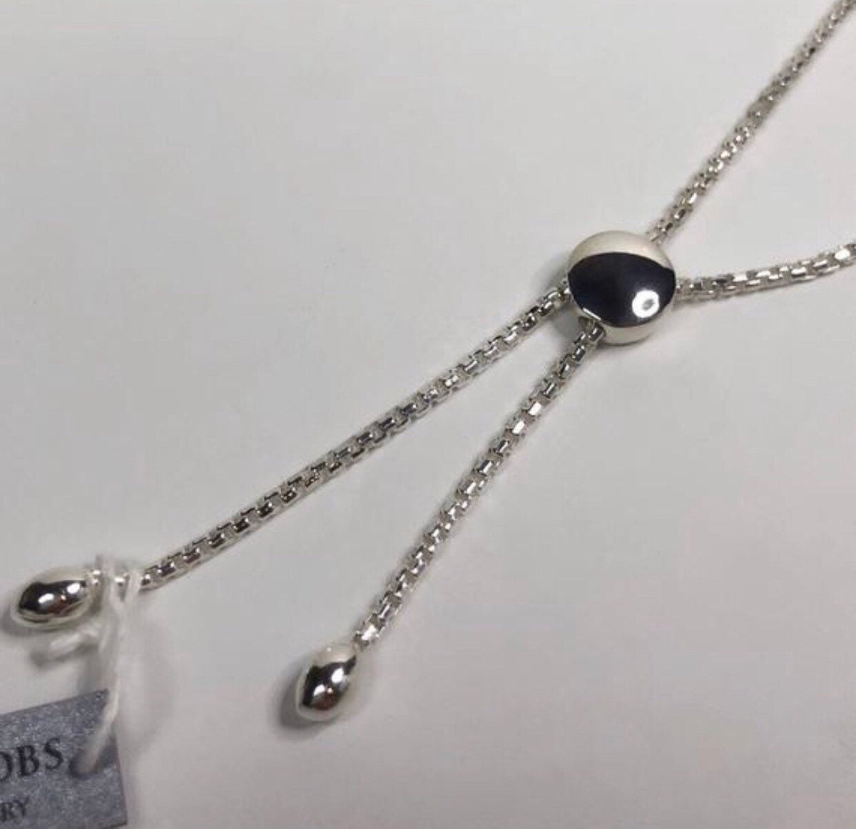 4.3ctw Emerald Cut Blue Sapphire & White Sapphire Bolo Bracelet